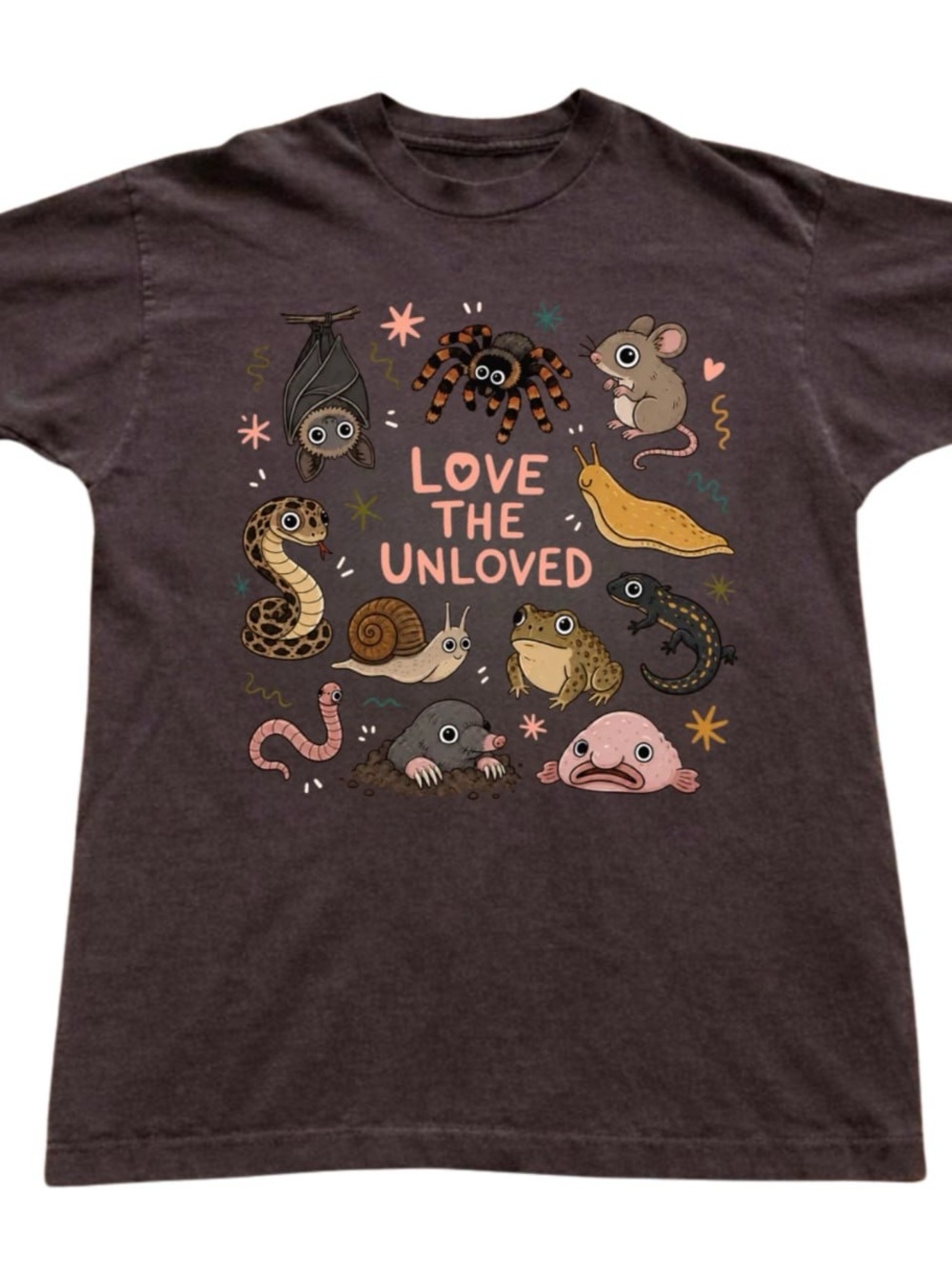 Gildan Brown Love The Unloved Short Sleeve Tee